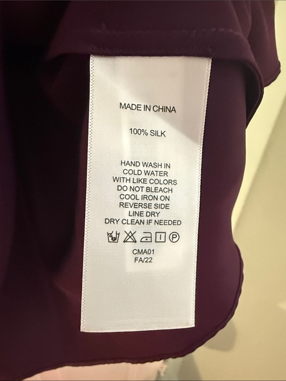Women's Quince Washable Silk Skirt - Purple (M) - Picture 3 of 4